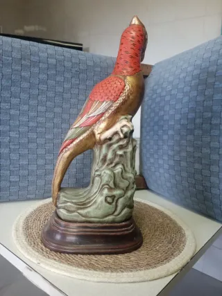 Figura Faisán Dorado Cerámica