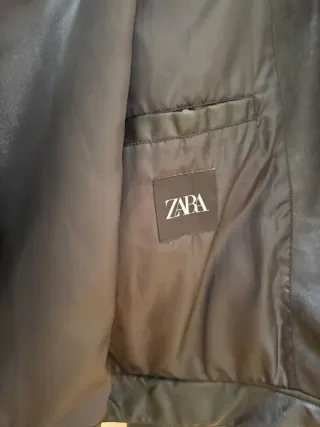 Cazadora Biker Zara Negra Talla XL (Hombre)