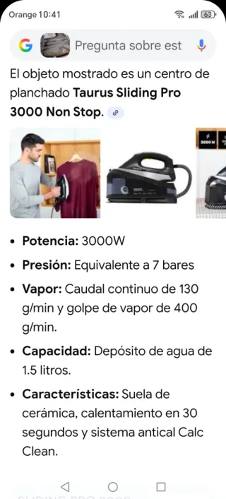 Centro de planchado Taurus Amazing