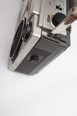 Radiocasete Sanyo Vintage 80s Plata