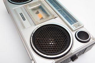 Radiocasete Sanyo Vintage 80s Plata