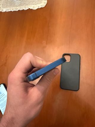 iPhone 12 Mini Blu + Custodia Nera