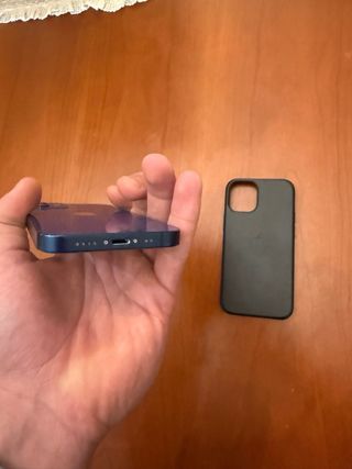 iPhone 12 Mini Blu + Custodia Nera