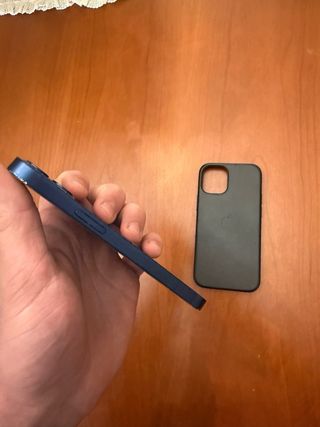 iPhone 12 Mini Blu + Custodia Nera