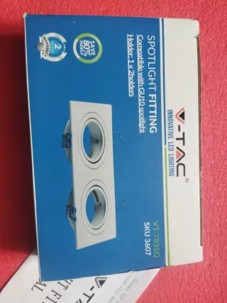 Porta faretti V-TAC doppio GU10