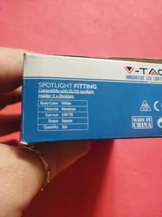 Porta faretti V-TAC doppio GU10