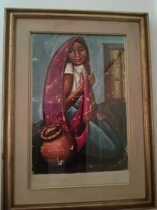 Dipinto colori a cera su tela