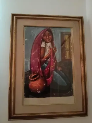 Dipinto colori a cera su tela