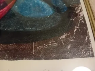 Dipinto colori a cera su tela