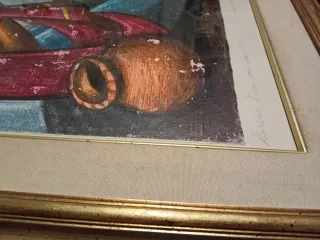 Dipinto colori a cera su tela