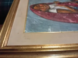 Dipinto colori a cera su tela