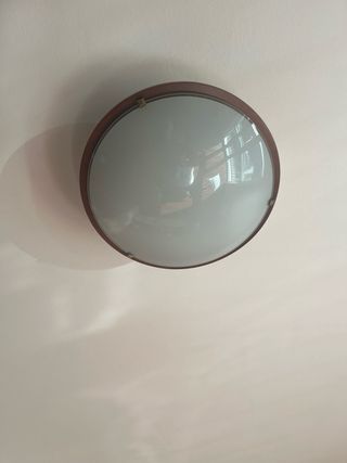 Lámpara de techo madera y cristal