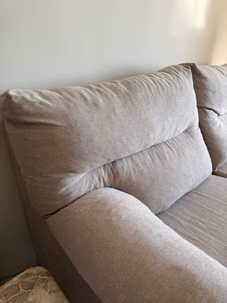 Sofá beige 190 cm muy confortable – desenfundable