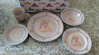 Vajilla infantil porcelana 5 piezas