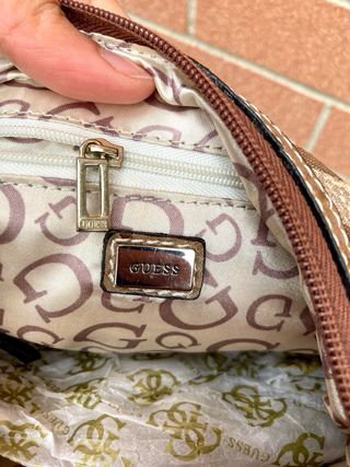 Vintage Guess bag leather y2k brown silver black