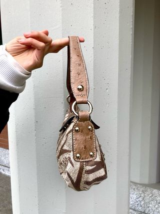 Vintage Guess bag leather y2k brown silver black