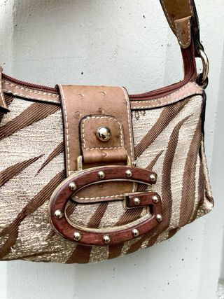 Vintage Guess bag leather y2k brown silver black