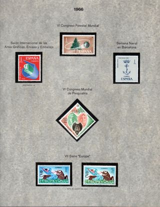 1966 Colección Sellos España año 1966