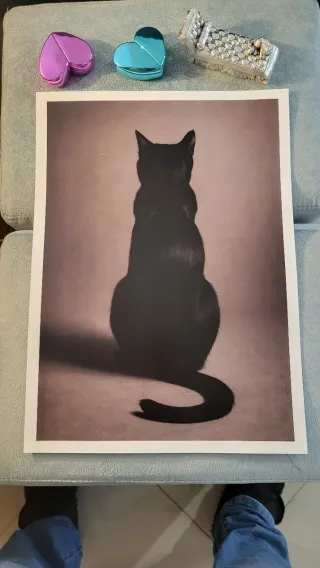 Poster Gatto Nero A3 - Carta Tipografica 250gr