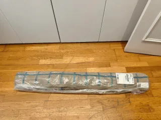 Alfombra a cuadros beige y azul