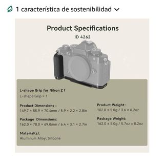 Empuñadura SmallRig Nikon Zf