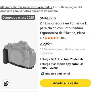 Empuñadura SmallRig Nikon Zf