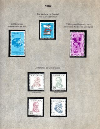 1967 Colección Sellos España año 1967