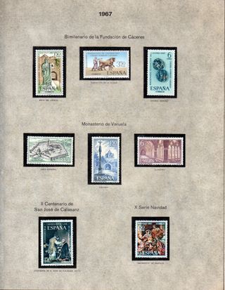 1967 Colección Sellos España año 1967