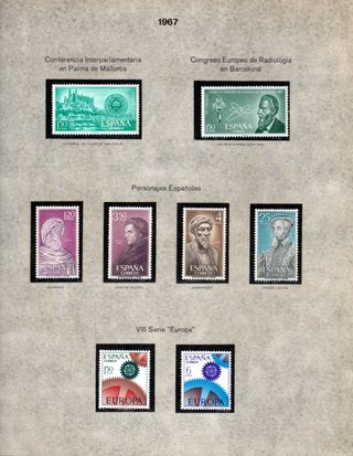 1967 Colección Sellos España año 1967