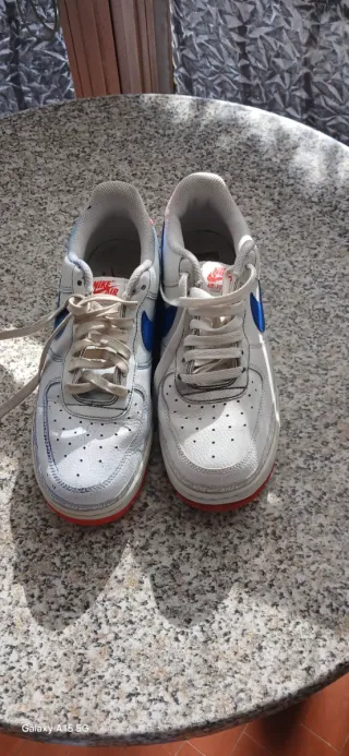 Scarpe Nike Air Force 1 AF-1 Rosse Bianche