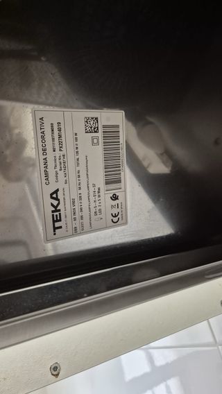 Extractor cocina Teka desmontado