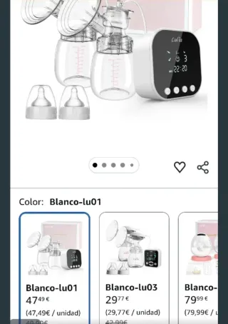 Sacaleches Eléctrico Doble Lulia