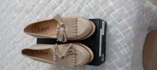 Mocasines Lince Beige Talla 38