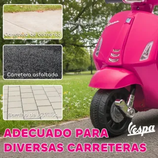 Moto Vespa Eléctrica Infantil Rosa