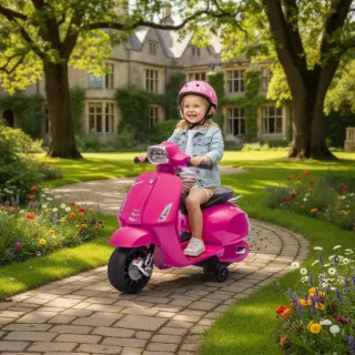 Moto Vespa Eléctrica Infantil Rosa