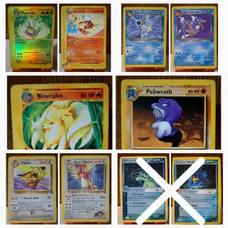 Lotto 8 Carte Pokemon Vintage Meganium Arcanine