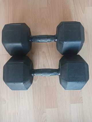 Mancuernas de caucho 20 kg (par)