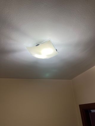 Lámpara de techo cristal y metal