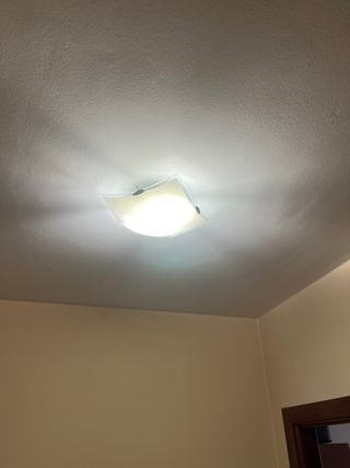 Lámpara de techo cristal y metal