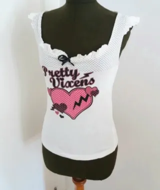 Camiseta Algodón Fino PinUp Corazón