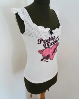 Camiseta Algodón Fino PinUp Corazón