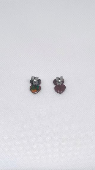 Pendientes mini corazones multicolor