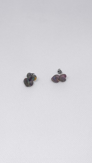 Pendientes mini corazones multicolor