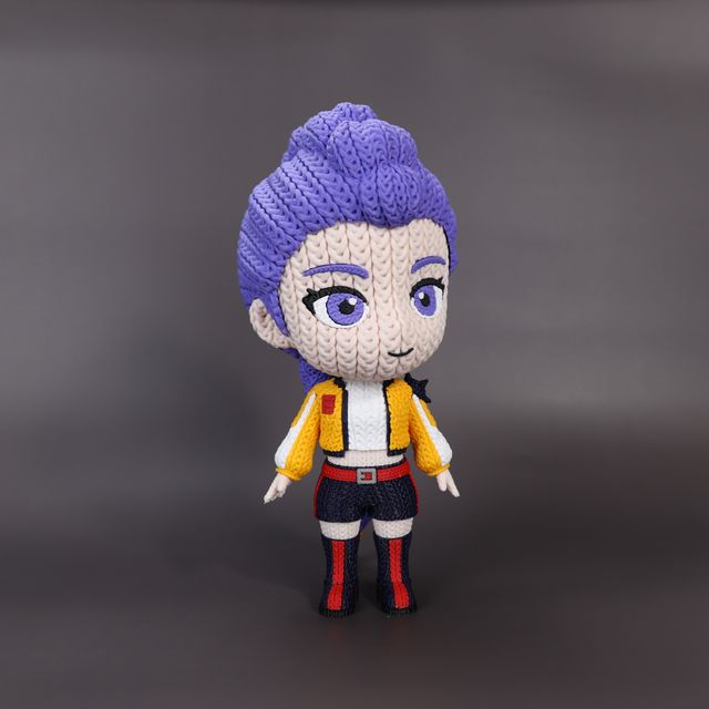 Rumi Figura Kpop Demon Hunters Textura Tejida 22cm