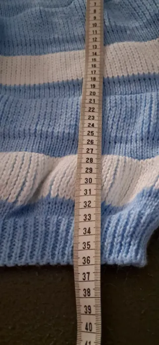 Jersey de punto rayas azul y blanco