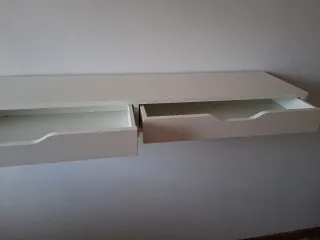 Complemento scrivania bianco con cassetti