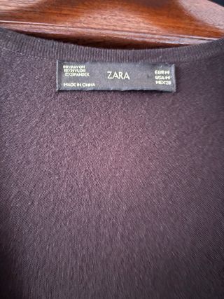 Vestido Zara Manga Larga Marrón