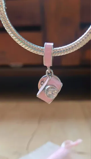 Charm Colgante | Cámara rosa Vintage