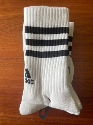 Calcetines Adidas Blancos con Rayas Negras
