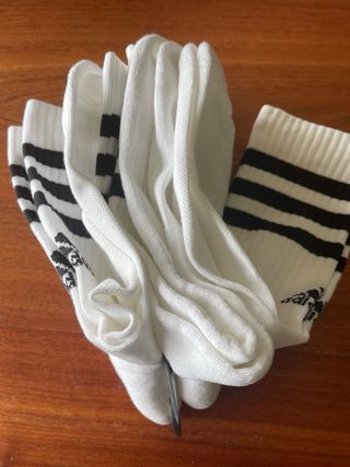 Calcetines Adidas Blancos con Rayas Negras